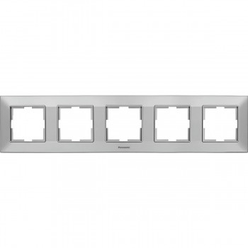 Рамка для розетки Panasonic Arkedia Slim WNTF0805-2SL 5-местная, серебряная