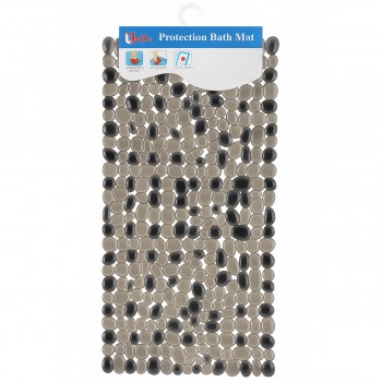 Коврик для ванны противоскользящий ПВХ, галька, 35 х 68 см AT2810