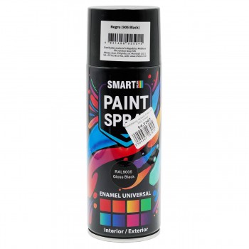 Эмаль аэрозольная универсальная Smart Color черный глянцевый RAL9005 350 г