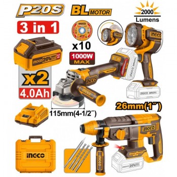 nabor-ehlektroinstrumentov-ingco-cosli250183-perforator-sds-plus-2-5-dzh-ushm-115-mm-fonar-2000-lm-2-akkumuljatora-4-0-ach-zarjadnoe-ustrojjstvo