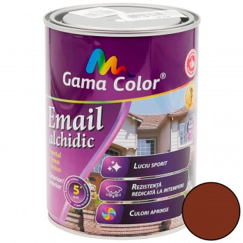 Эмаль алкидная Gama Color красно-коричневая, глянцевая, 0.9 кг