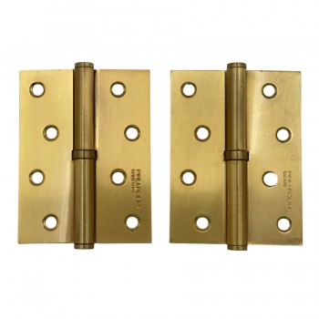 Петля дверная PALLADIUM 613-S-4" SBR 100х75 мм золотая, правая (2 штуки)