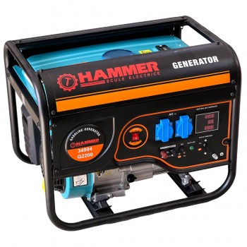 Бензиновый генератор Hammer G2200 2.2 кВт, 230 В, 15 л, ручной стартер (Арт. 34994)