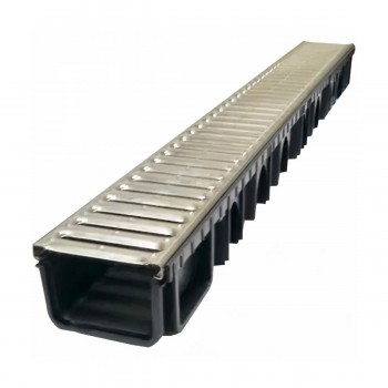 lotok-vodootvodnyjj-stamplast-eco-compact-1000kh110kh72-mm-polipropilenovyjj-s-reshetkojj-iz-nerzhavejushhejj-stali-0111909