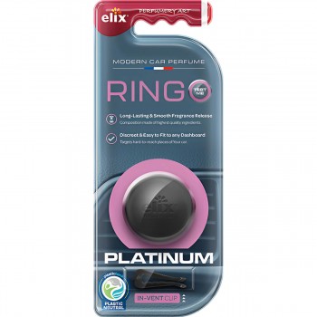 Ароматизатор автомобильный, пахучка на дефлектор Elix RINGO Platinum E-RN001-PL
