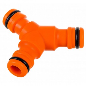 Teu conector pentru furtunuri MEDALYAN din plastic, cu detașare rapidă, 10 mm (1/2″) MD-336