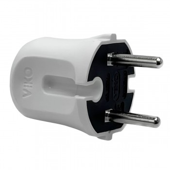 Fișă electrică dreaptă fără împământare VIKO MIMOZA 10A, albă (Art. 90305400)