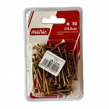 Șuruburi universale pentru lemn Metric 4x40 mm zincate 50 bucăți (Art. 88627)