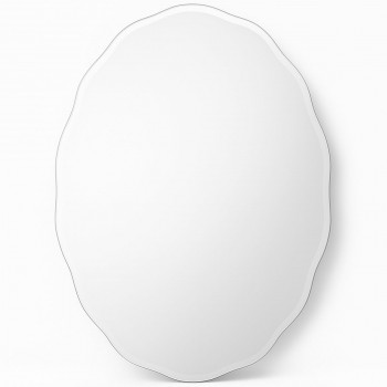 Зеркало для ванной 80х60 см, овальное, фигурное, без рамы X20-1