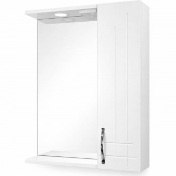 zerkal-nyjj-shkaf-dlja-vannojj-clasic-65-640kh700-mm-belyjj-podvesnojj-s-vstroennojj-podsvetkojj