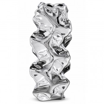 Vază decorativă pentru flori din sticlă, cu finisaj cromat, 23,5 cm, HY1224-2-3