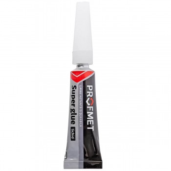 Супер-клей цианоакрилат PROFMET 3 г, жидкий, быстросохнущий (арт. 745304)