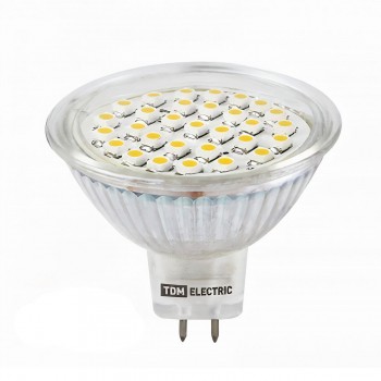 Лампа светодиодная TDM MR16 5 Вт 220 В 3000К GU5.3 SMDSQ0340-0023