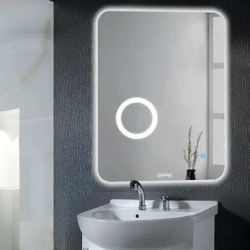 Зеркало для ванной комнаты GAPPO G602 60х80 см, с подсветкой