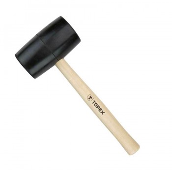Ciocan din cauciuc TOPEX 63 mm, 680 g cu mâner din lemn 02A345