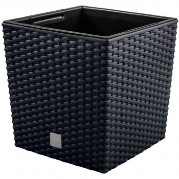 Горшок для цветов Prosperplast Rato Low 9,8 л, 22,3х22,3х22,8 см, антрацит DRTS225L-S433