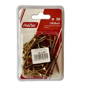Șuruburi universale pentru lemn Metric 4x35 mm zincate 50 bucăți (Art. 88625)