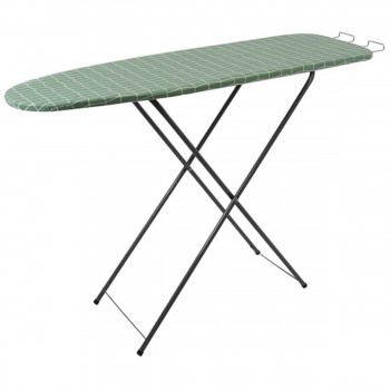 Masă de călcat pliabilă EuroHome 11836W, 118x36 cm, înălțime reglabilă 81-91 cm, cu suport pentru fier de călcat