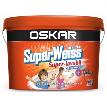 Краска интерьерная OSKAR Super Weiss моющаяся, белая матовая, 2.5 л