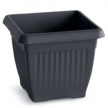 Горшок для цветов Prosperplast Terra DKWT15-S433, пластиковый, 24х20 см, объем 7 л, антрацит
