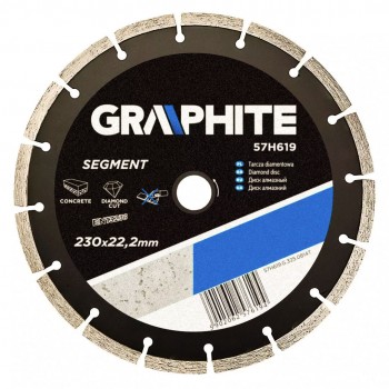 Disc diamantat segmentat 230 x 22.2 mm GRAPHITE 57H619