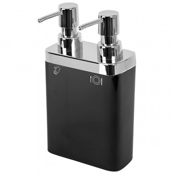 dozator-dlja-zhidkogo-myla-dvojjnojj-plastikovyjj-chernyjj-220kh125kh60-mm-primanova-m-e11-06