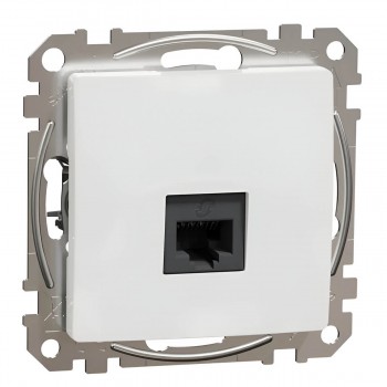 Priză pentru calculator Schneider Electric Sedna 1 RJ45 instalare ascunsă albă SDD111461
