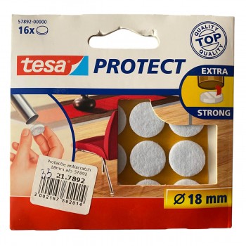 Crapodina din fetru Tesa 18 mm, 16 bucăți, alb 57892-00000