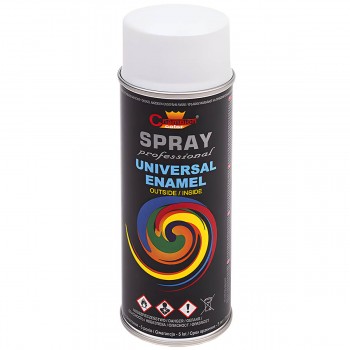 Эмаль аэрозольная Champion Color UNIVERSAL ENAMEL белая матовая 400 мл RAL 9003