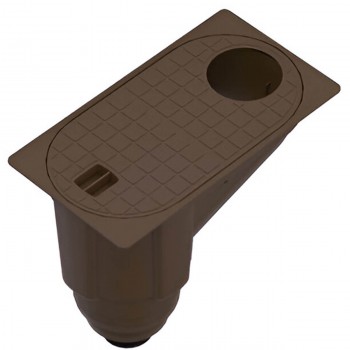 Ливнеприемник горизонтальный для пешеходных зон Standartpark PolyMax Basic коричневый 300 х 164 х 234 мм пластиковый