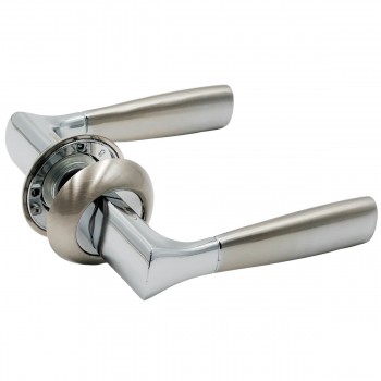 Ручка дверная (SN/CP) круглая розетка SKT-L441 (Арт. 49497)