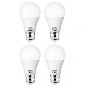 Bec LED Horoz Electric PREMIER-9 A60, 9 W, E27, 6400K, 900 lm (set 3+1) alb rece