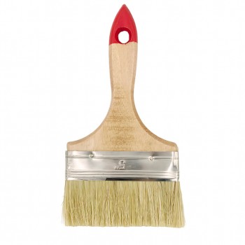 Perie plată Bau Welt 125 mm fibre naturale, cu mâner din lemn (Art. 49408)
