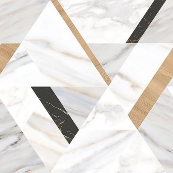 Плитка керамическая настенная Cersanit Luna Gold Modern Glossy 297х600 мм белый