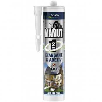 Ermetic silicon Bostik Mamut 2 în 1 alb universal 290 ml