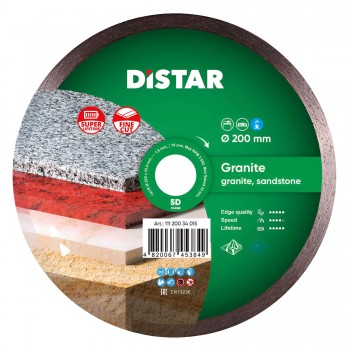 Диск алмазный Distar Granite 1A1R 200х1,6х25,4 мм для мокрой резки гранита и мрамора