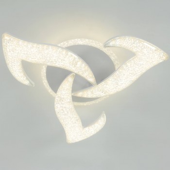 Люстра светодиодная потолочная, белая, современная, 3 плафона 6045-3Z WH