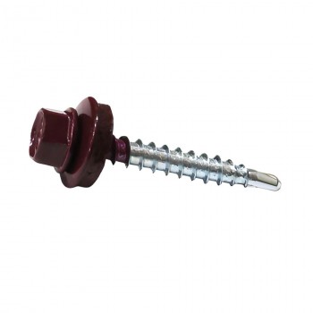 Șurub pentru acoperiș Wkret-met 4.8x55 mm pentru lemn, vișiniu (Art. 042156)