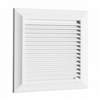 reshetka-ventiljacionnaja-plastikovaja-dospel-150kh150-mm-belaja-007-4180-s-setkojj-i-flancem