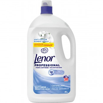 Balsam pentru rufe Lenor Professional Soft Cotton Sensitive 4 L, 200 spălări