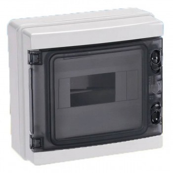 Cutie pentru automate Kasan HA-8, 8 module, IP65, pentru exterior, montaj aparent, 215x210x100 mm, gri