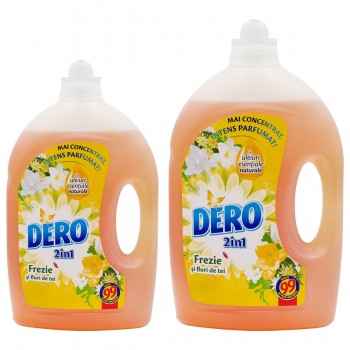 Гель для стирки Dero 2в1 Frezie, 3 + 1 л (100 стирок), с кондиционером