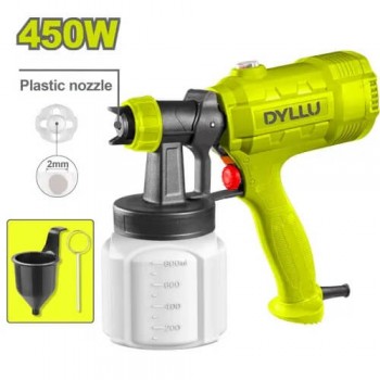 Pulverizator electric de vopsea DYLLU DTEG1A16, 450 W, rezervor 800 ml, debit 350 ml/min