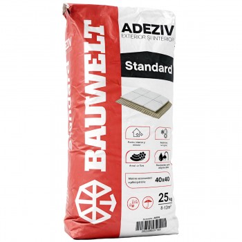 Клей для плитки цементный Bau Welt Standart серый 25 кг