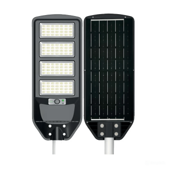 Lampă stradală LED solară Horoz Electric GRAND PRO-200, 200 W, 1900 lm, 6400 K, senzor de mișcare, IP65