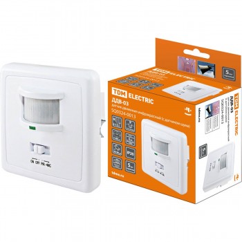 Датчик движения инфракрасный (с датчиком шума) ДДВ-03 TDM ELECTRIC SQ0324-0013
