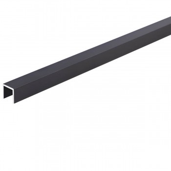 Profil din aluminiu pentru gresie DEKORA C10, 10 mm, 2.5 m, negru mat