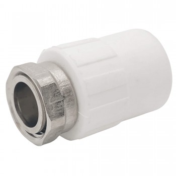 Racord semiolandez Sereneplast 20 mm, 1/2, alb