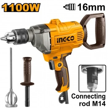 Mixer de construcție INGCO MX11008, 1100 W, 0-680 rot/min, cu revers