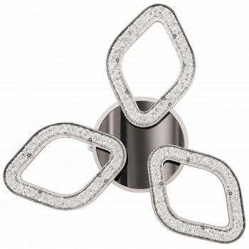Люстра светодиодная потолочная 127-005-5R GM, 3 ромба, графит